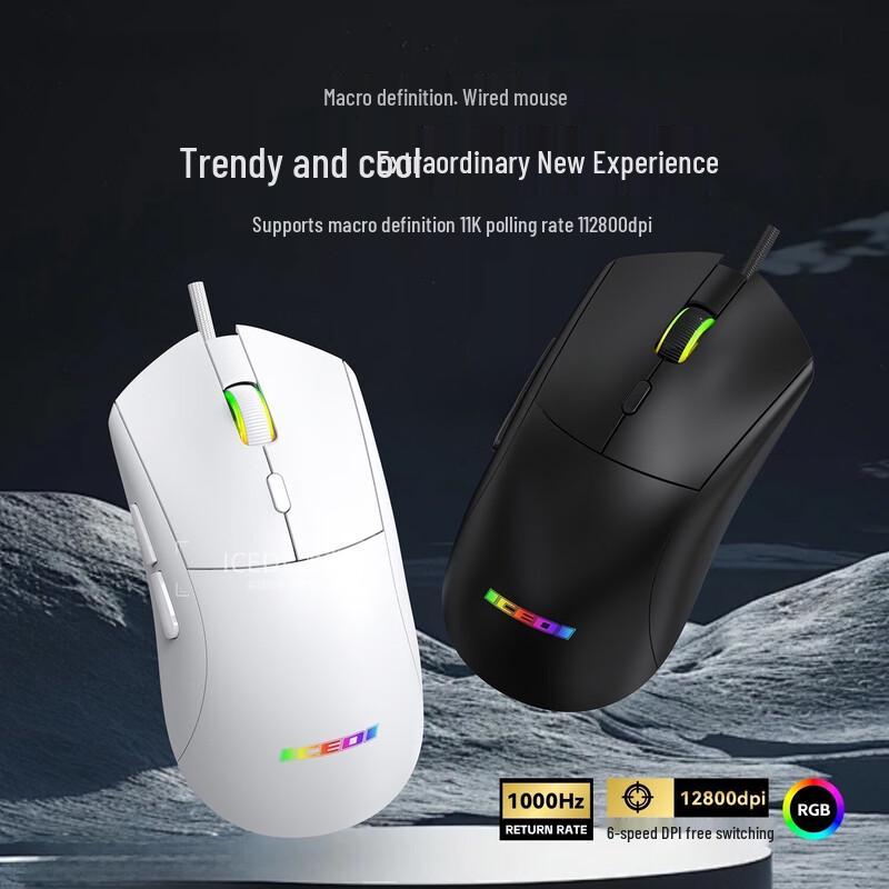 OLOEY GM501 Вертикальная RGB проводная игровая мышь