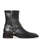 Firenze Atelier Минималистичные Ботильоны на Лодыжку Прямая Линия Липучка 9500 [Черный Fg]
