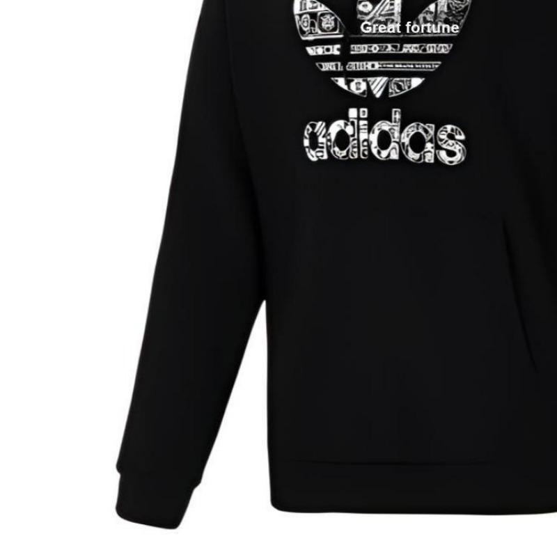 adidas Мужская черная толстовка с капюшоном и принтом логотипа Originals GT4356