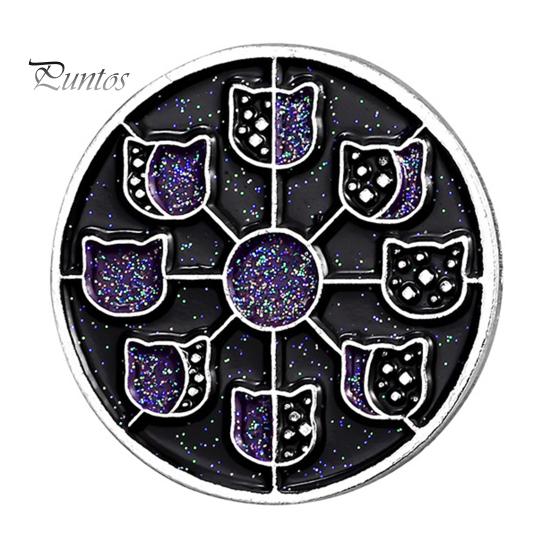 Брошь-булавка с рисунком лунных фаз, ювелирные аксессуары, эмалированный значок с фазами Луны для одежды
