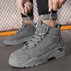 High-top men's shoes new autumn tooling short boots men's British retro outdoor sports shoes platform wear-resistant hiking shoes