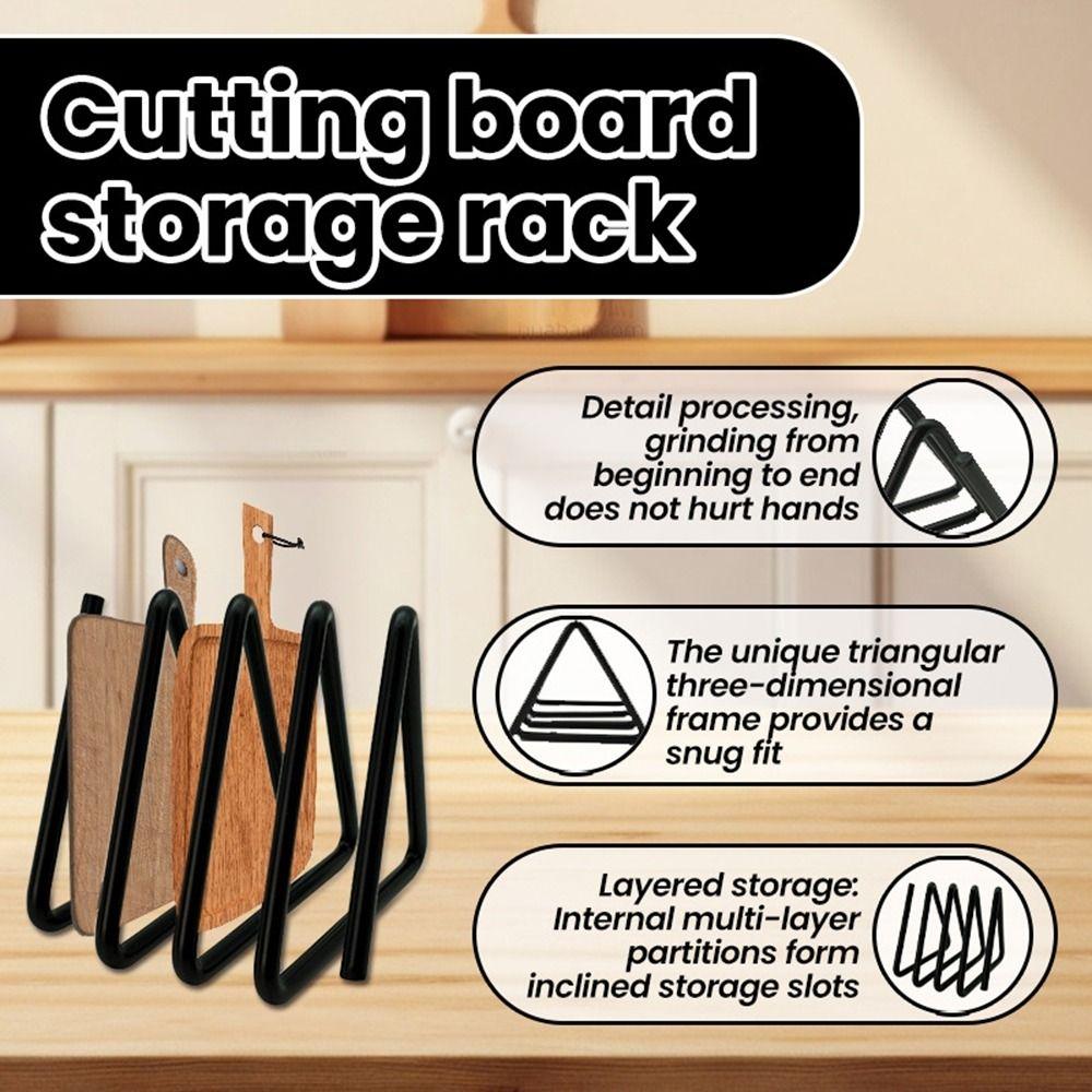 Anti-rust Cooking Pallet Triangle Rack Metal Chopping Board Holder Kitchen Use