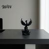Asian-inspired Decor Piece Phoenix Rising Sculpture, 3D Printed Bird Figurine, Mythical Creature Desk Ornament Decoration with Wings for Desk,