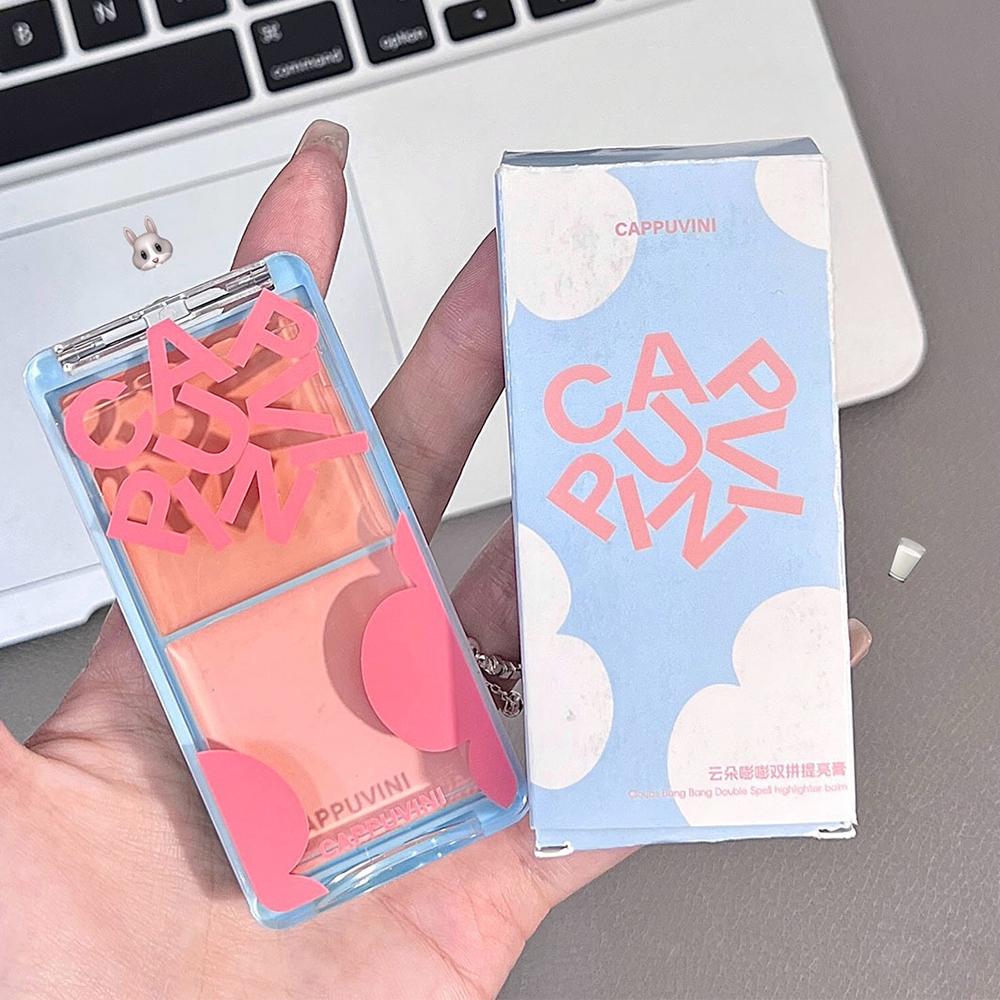 CAPPUVINI Двухцветный хайлайтер, естественно осветляющий лицо, матовая текстура