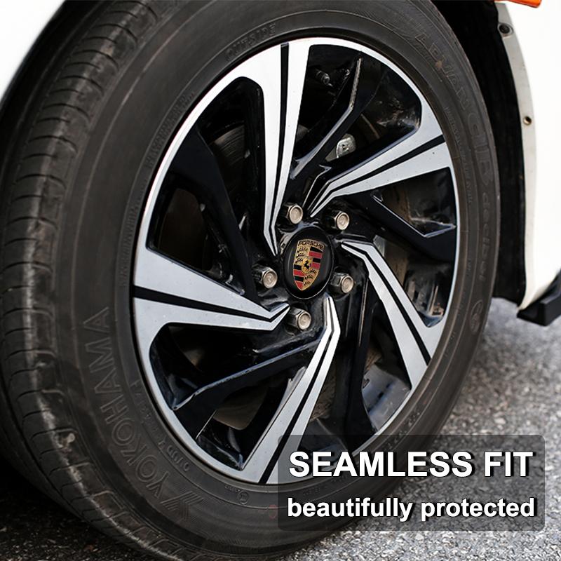 4Pcs 56mm Car Wheel Center Hub Caps Sticker Accessory For Porsche Boxster Cayenne Panamera Macan Cayman 911 918 996 917 991