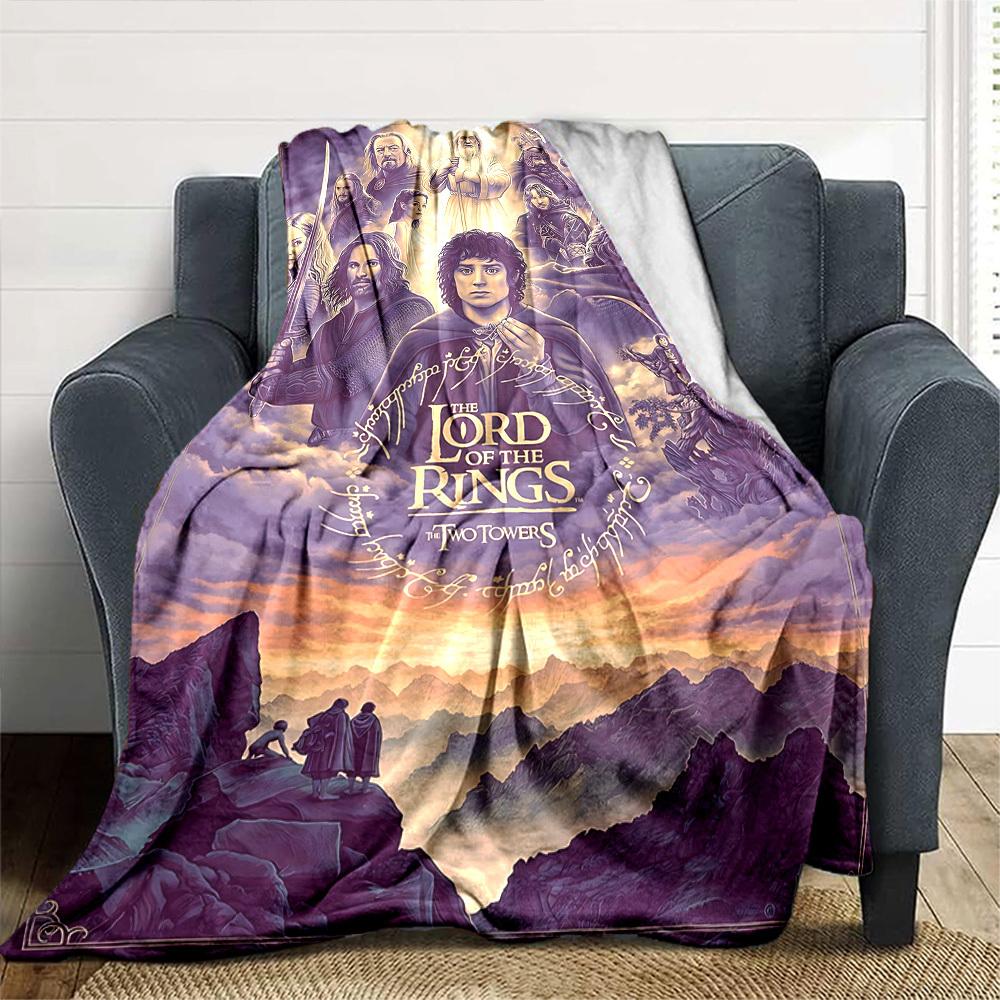 1pc The Lord of the Rings Two Towers Flannel Blanket Soft Warm Throw for Home, Office, Travel, All-Season Cozy Bedding GiftL1230