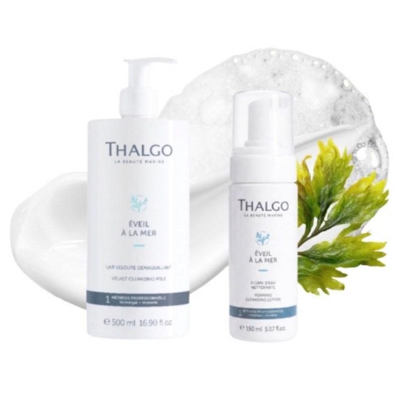 Thalgo Молочко для снятия макияжа 'Бархатное' 500 мл + Очищающая пенка-мусс, 1 набор