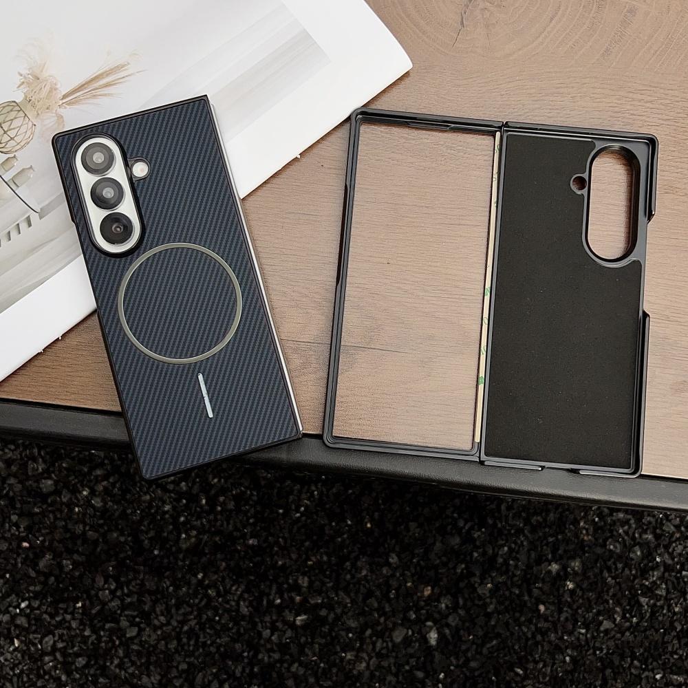Ультратонкий магнитный чехол из углеродного волокна для Samsung ZFold 7 Fold6 Fold5 Fold4 Fold3 5G Противоударная защитная крышка для Fold 7