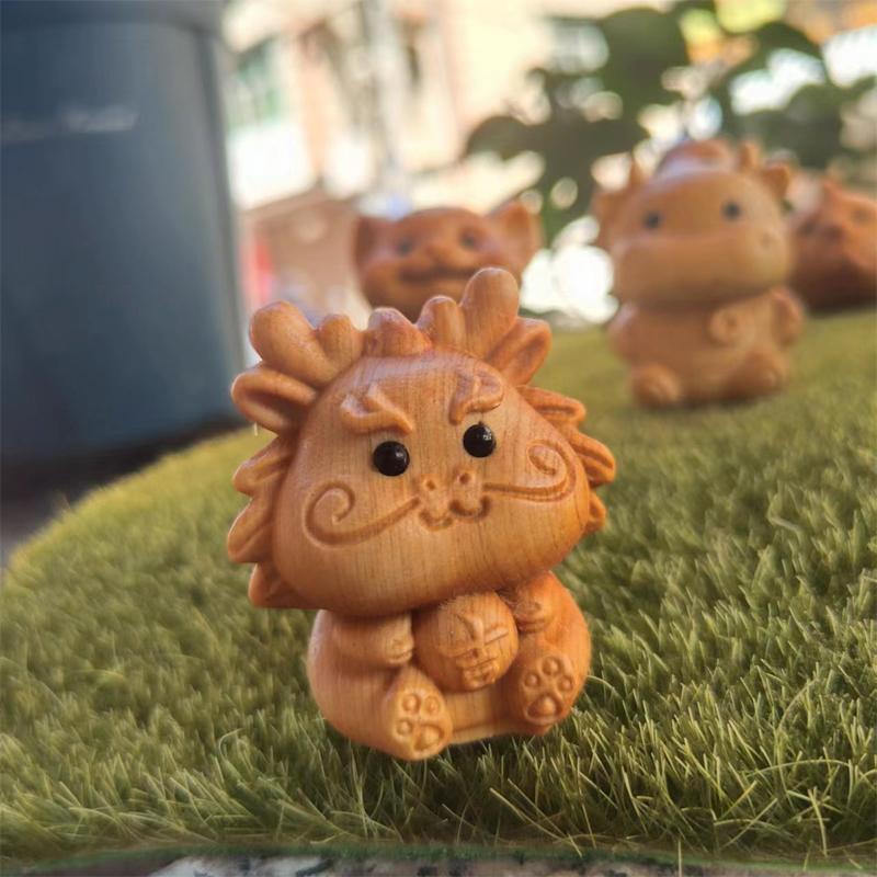 Dragon Snake Animal Wooden Product Wood Carving Car Decoration Hanging Ornaments Sculptures And Figurines Room Home Decoration