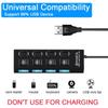 High Speed 7 Ports USB HUB 2.0 Adapter Expander Multi USB Splitter Multiple Extender with LED Lamp Switch for PC Laptop