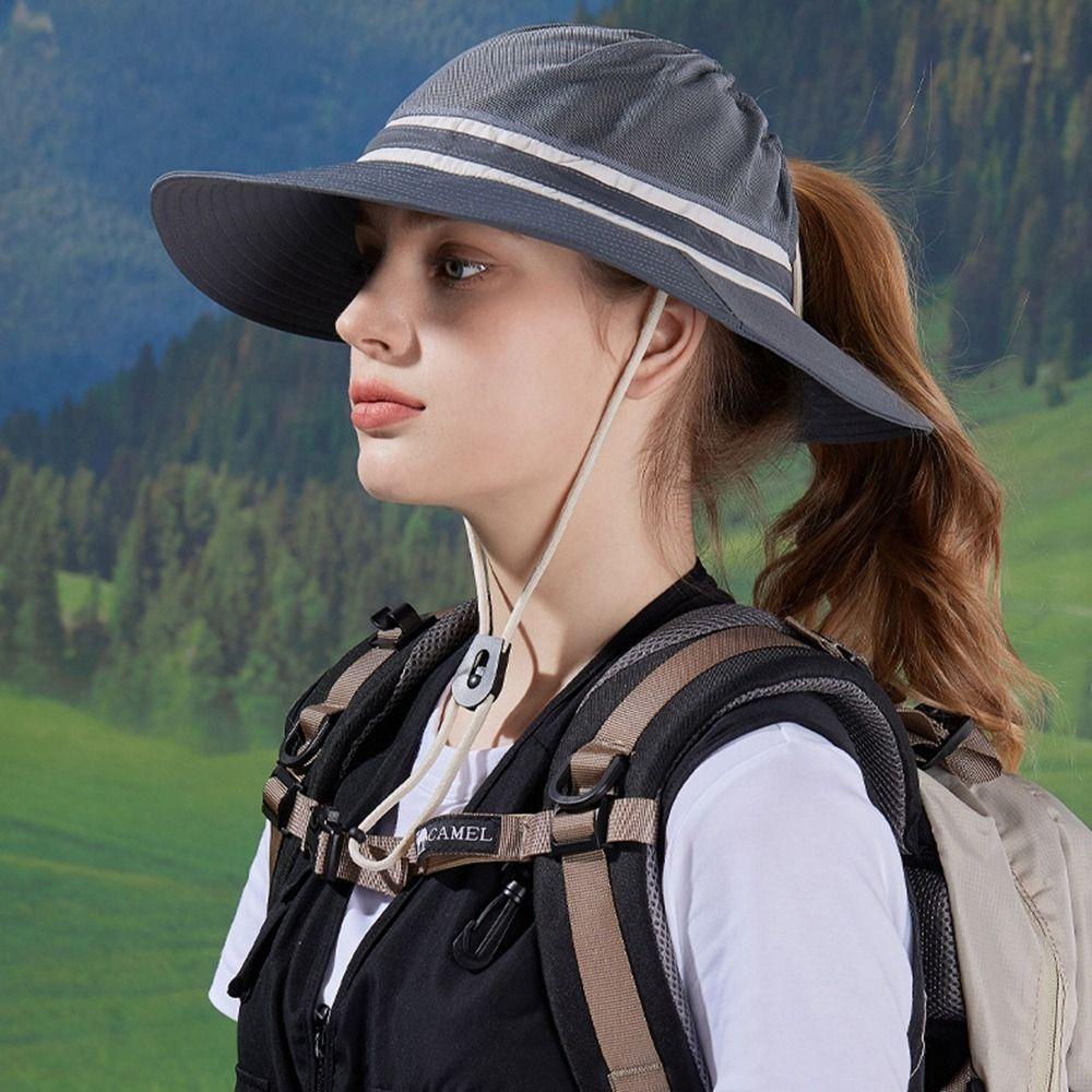 Рыболовная шляпа с открытым верхом, сетчатая уличная шляпа от солнца, модная складная шляпа-ведро, пляжная