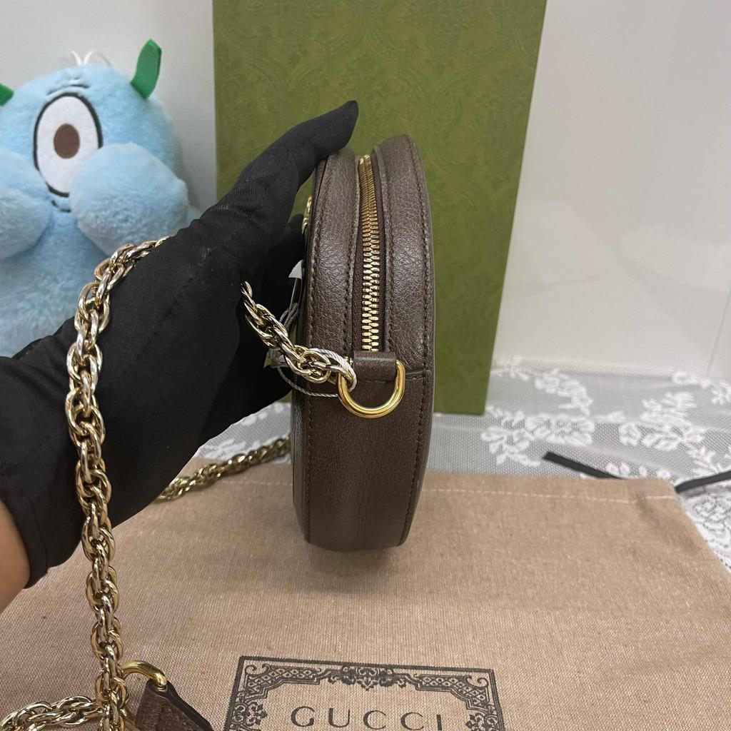 [Pre-Owned] Gucci Ophidia GG Mini Round Bag 'Beige' - Very Good #1RGELSS