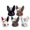 Plush Dark Bunny Plush Doll Embroidered Rabbit Bag Charm Cute Bunny Plush Keychain  Daily Carry