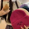 Модная вязаная шапка осенне-зимнего стиля, утолщенная теплая, для большого обхвата головы, подчеркивающая лицо, маленькая шерстяная шапка-пуловер с защитой ушей