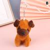 Cute Wolfhound Plush Toy Wolf Dog Pendant Stuffed Doll Keychain Car Bag Decor