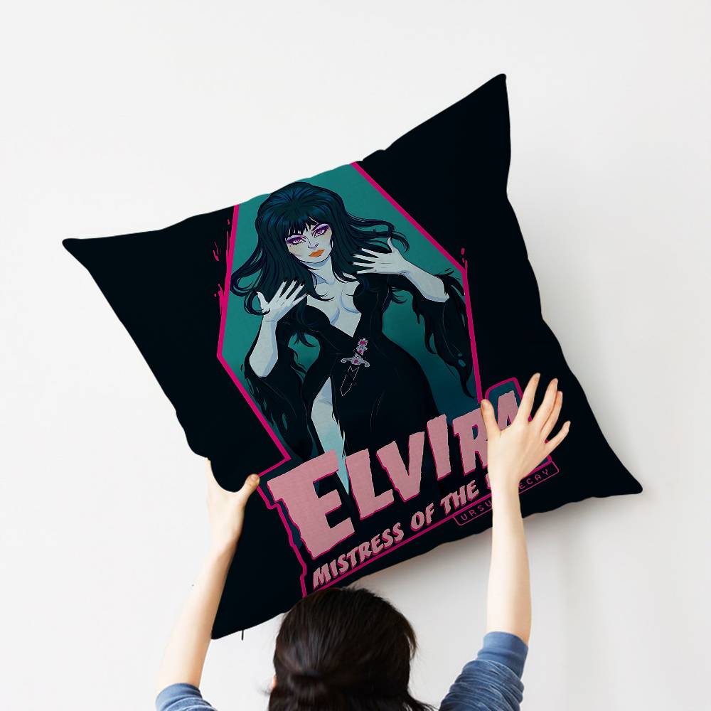E-Elvira M-Mistress D-Dark Pillow Cushion Cover Pillowcase Living Room Sofa Home Decor