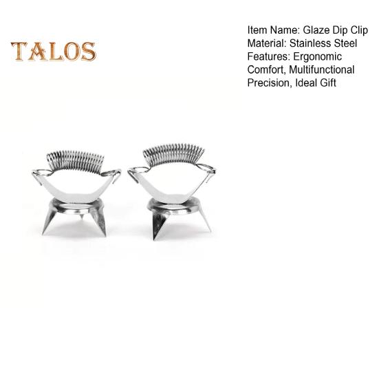 2 шт. зажим для глазури из нержавеющей стали эргономичный комфортный простой в очистке многофункциональный инструмент для нанесения цвета глазури