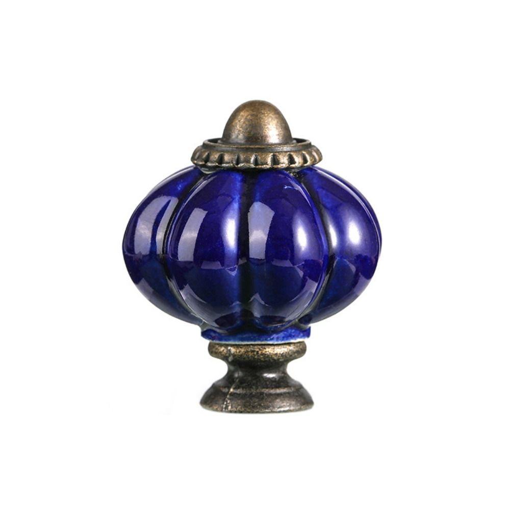 Single Hole Cabinet Knob Round Drawer Knobs Retro Ceramic Pumpkin Handle  Kitchen