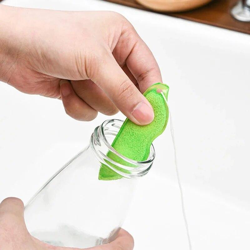 Губка для чистки гороха, щетка для чистки кухонной чашки, кофе, чай, вино, напиток, щетка для чистки стеклянных бутылок, скребок для чашек, гаджеты для чистки