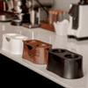 2 in 1 Coffee Tamper Stand Silicone Base Non-slip Espresso Portafilter Holder Plastic Large Capacity Coffee Knock Box Cafe