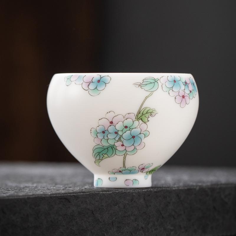 Чайная чашка из белого фарфора с нефритом и овечьим жиром, изготовленная вручную пористая обжаренная чайная чаша, персональная мастерская чашка, кружки для медитации, чайная утварь в стиле кунг-фу