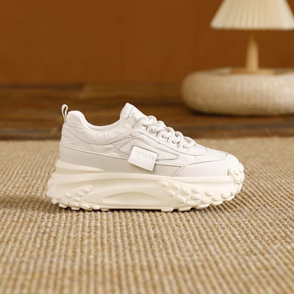 Spring Women's Shoes Fashion Casual Daddy Shoes Lace-up Comfortable Platform Shoes Thick Sole Same Style Fashionable Ladies Shoes