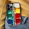 Colorful Watercolors Set Paint Palette Magnetic Soft Phone Case for iPhone 16 Promax 15 Pro 13 14 Plus 11 12 Mini MagSafe Coque