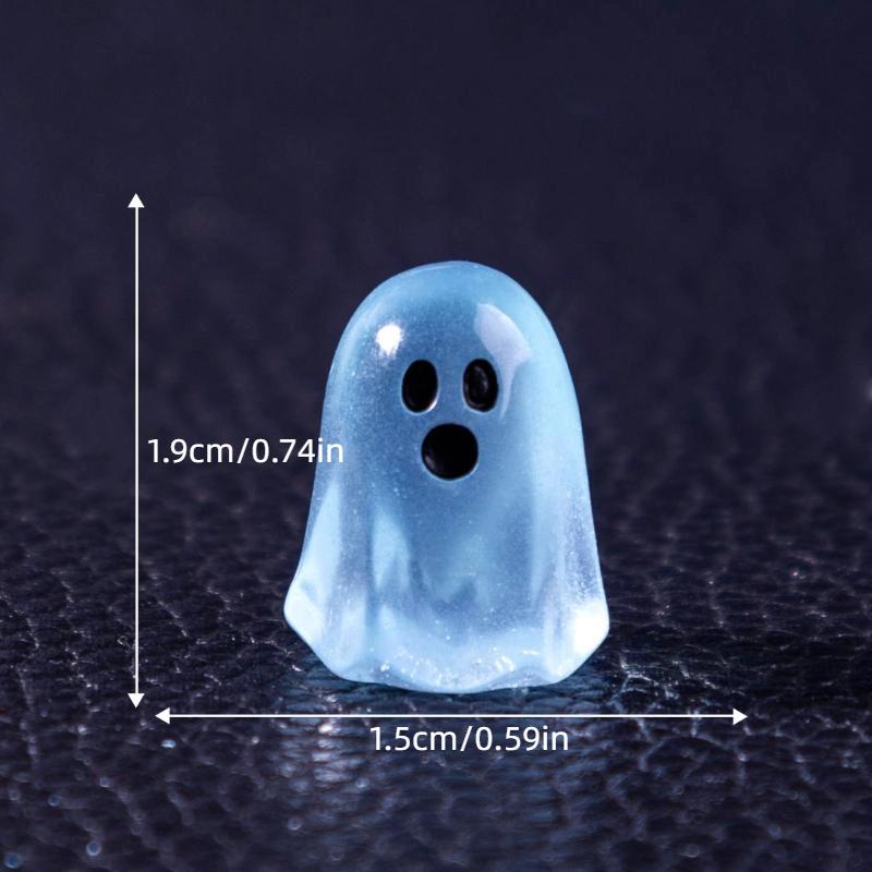 10/20/50Pcs Luminous Ghost Figures Glowing At Night Action Figure Mini Micro Landscape Miniatures Halloween Decoration Gifts