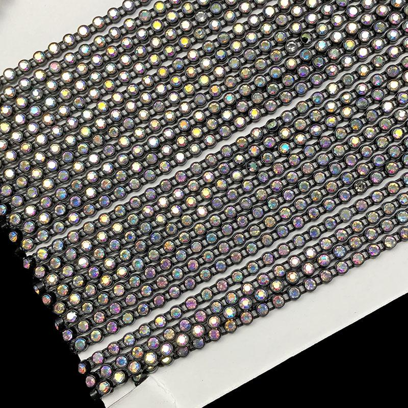 Одежда Обувь Шляпа Вырез Брюки Край Diy с ромбовидным дизайном Аксессуары для одежды Кружева 9 метров 3 мм, прошитая вручную цепочка со стразами