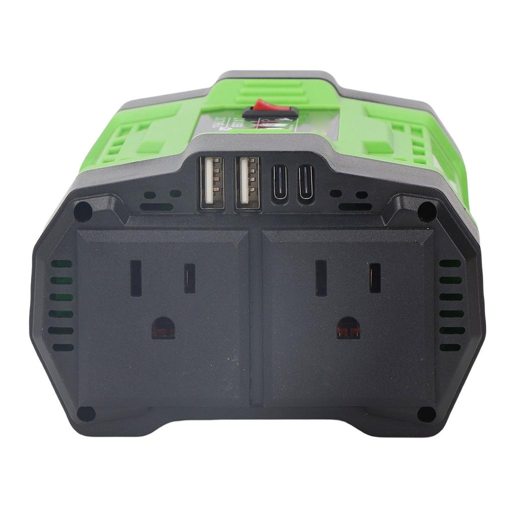 Car Power Inverter 200W 12V DC To 110V AC Car Inverter Converter with 2 USB 2 Type C 2 Sockets