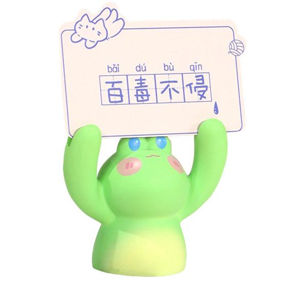 Настольная мультяшная статуя животного из смолы, очаровательная креативная форма, мини-размер, подставка для фото, зажим для заметок, держатель для заметок