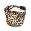 Summer Cotton Leopard Print Sun Cap Top Empty Sun Protection Visor Sunscreen Hat