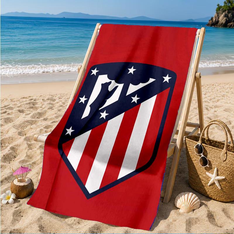 Atletico Football Club Printed Microfiber Beach Towel, Soft And Absorbent, Quick-Dry, Ideal for Summer Travel, Beach Essential, Swimming Pool