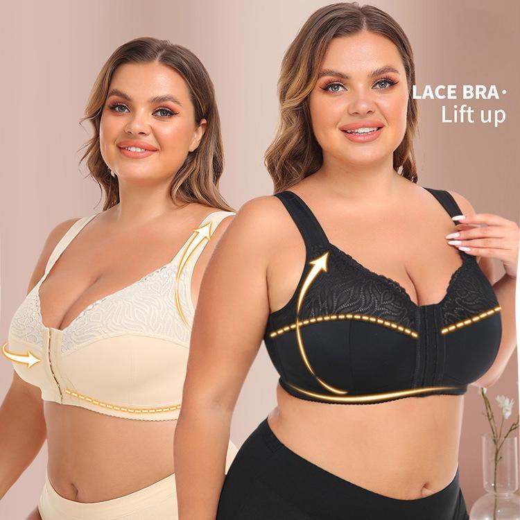 Adjustable Side-Supporting Body-Shaping Vest-Style Longline Plus Size Sports Bra with Three-Row Hook-and-Eye Closure