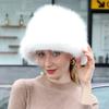 Autumn and Winter Thick Warm Women's Hat Versatile and Fashionable Imitation Fox Fur Fisherman Hats