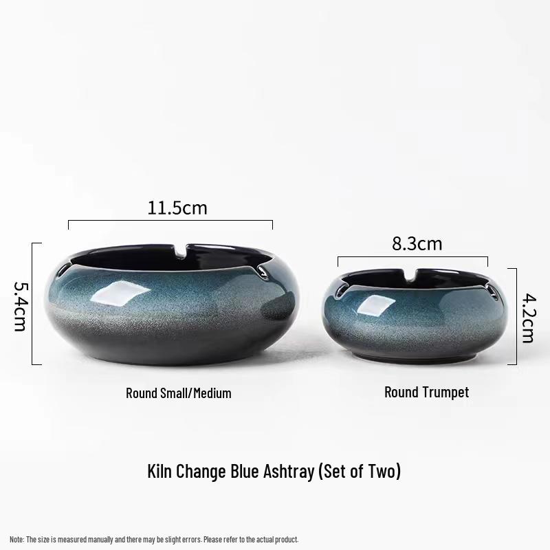 Large Ceramic Ashtray – Creative Retro Chinese Style for Living Room or Office