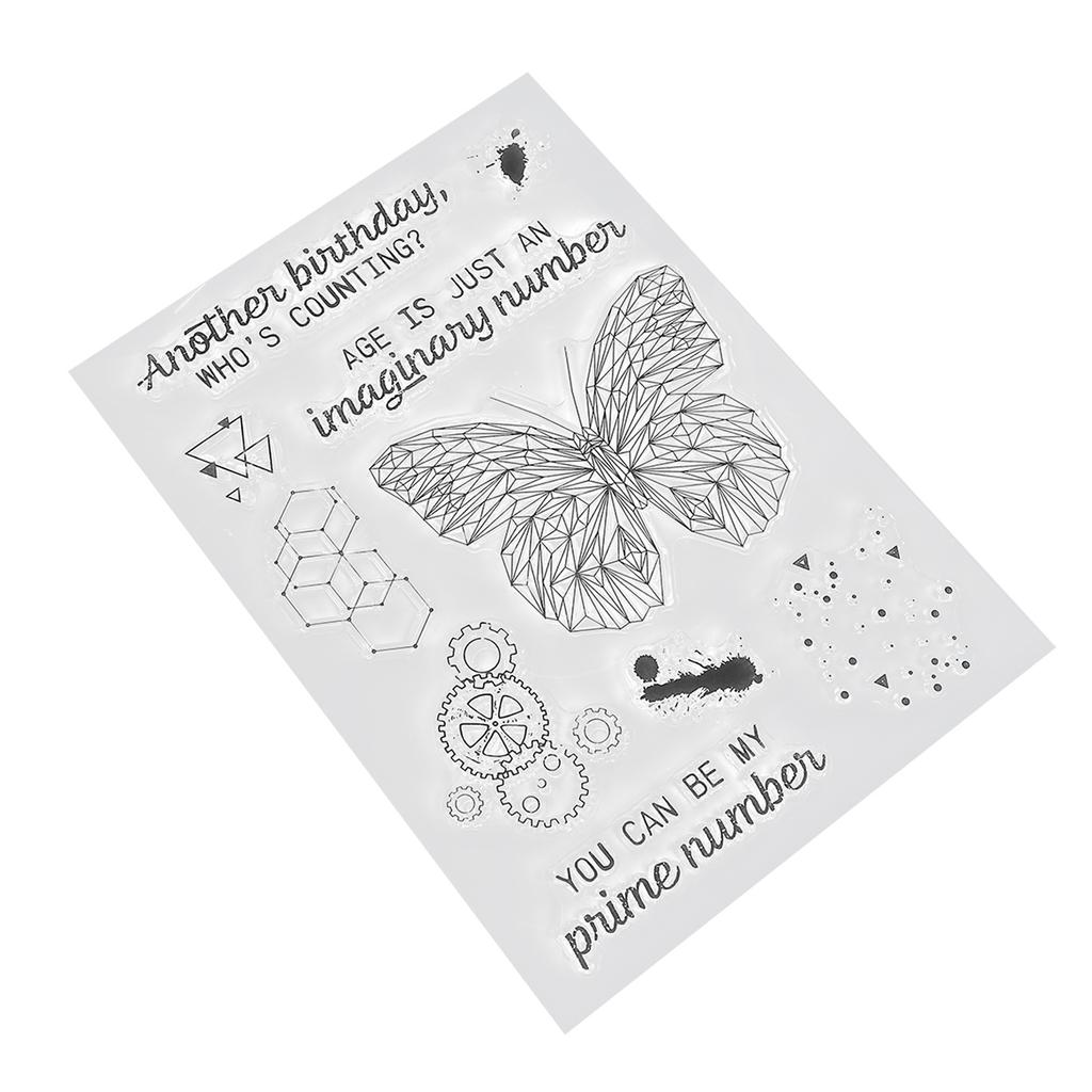 Набор из 2 прозрачных штампов с прозрачным отпечатком, здоровые, не вызывающие раздражения, пригодные для вторичной переработки, практичные прозрачные штампы