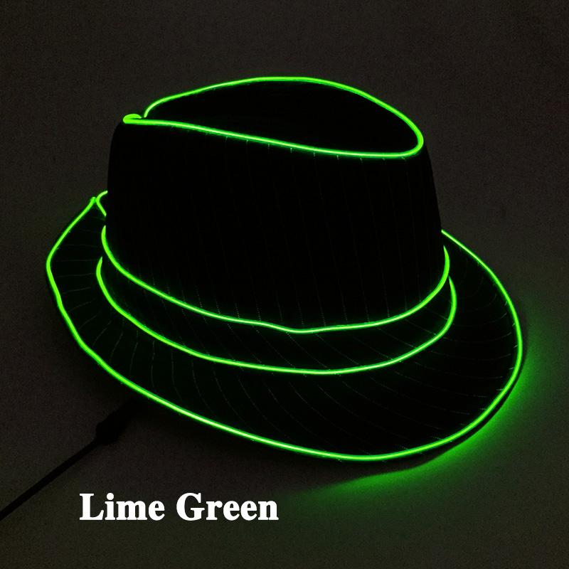 10 Light Colors Bucket Hats Women Men Decorative Headgear Night Hats Caps Attractive Holiday Party Favors DIY EL Wire Hats