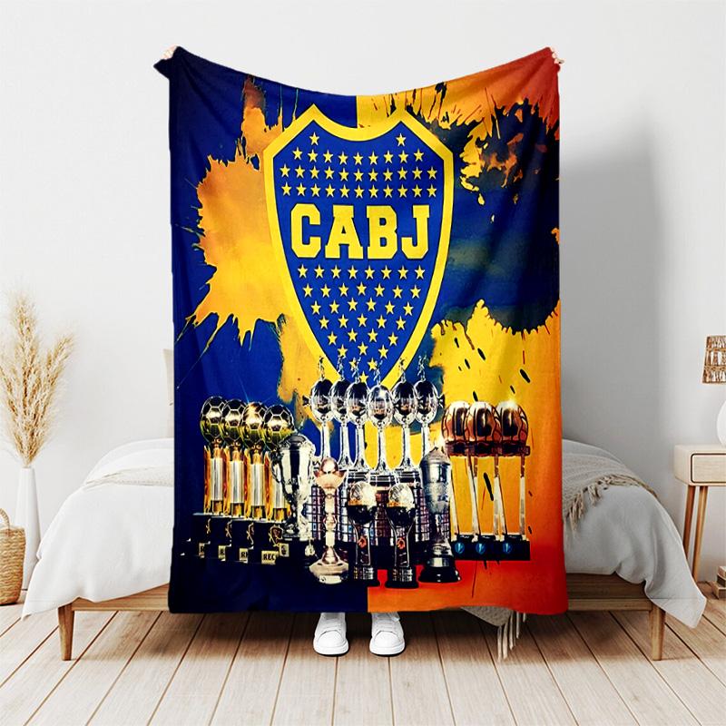 1pc Blanket - Club Atlético Boca Juniors Print Design, Lightweight Blanket for Sofa, Bed- Soft &Warm, Gift for All Seasons