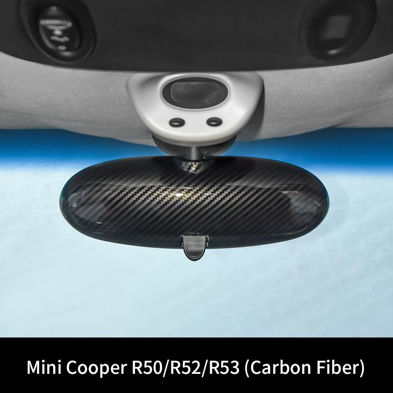 Car Rear View Mirror Protector Frame For Mini Cooper R50 R52 R53 Center Console Accessories Interior Rearview Decor Cover Case