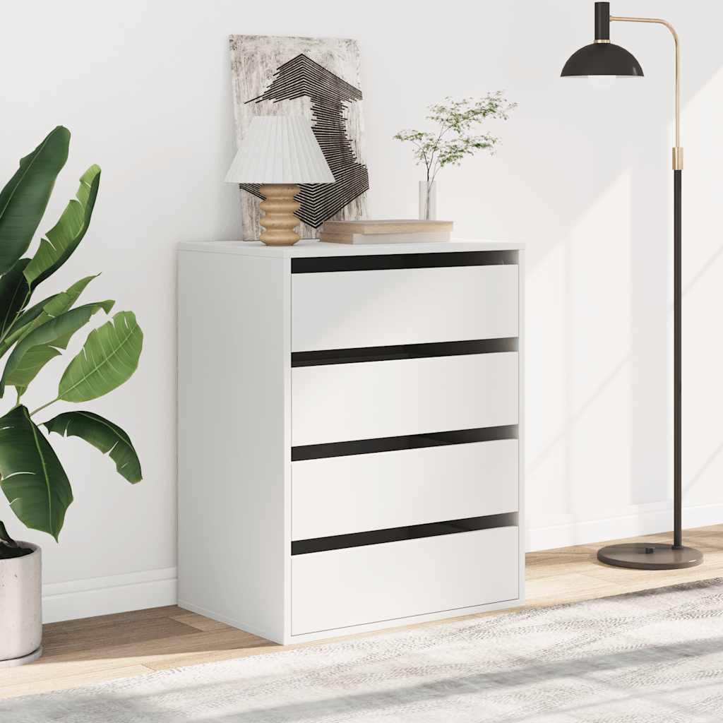 White Chest of Drawers 60 x 41 x 76 cm Particleboard