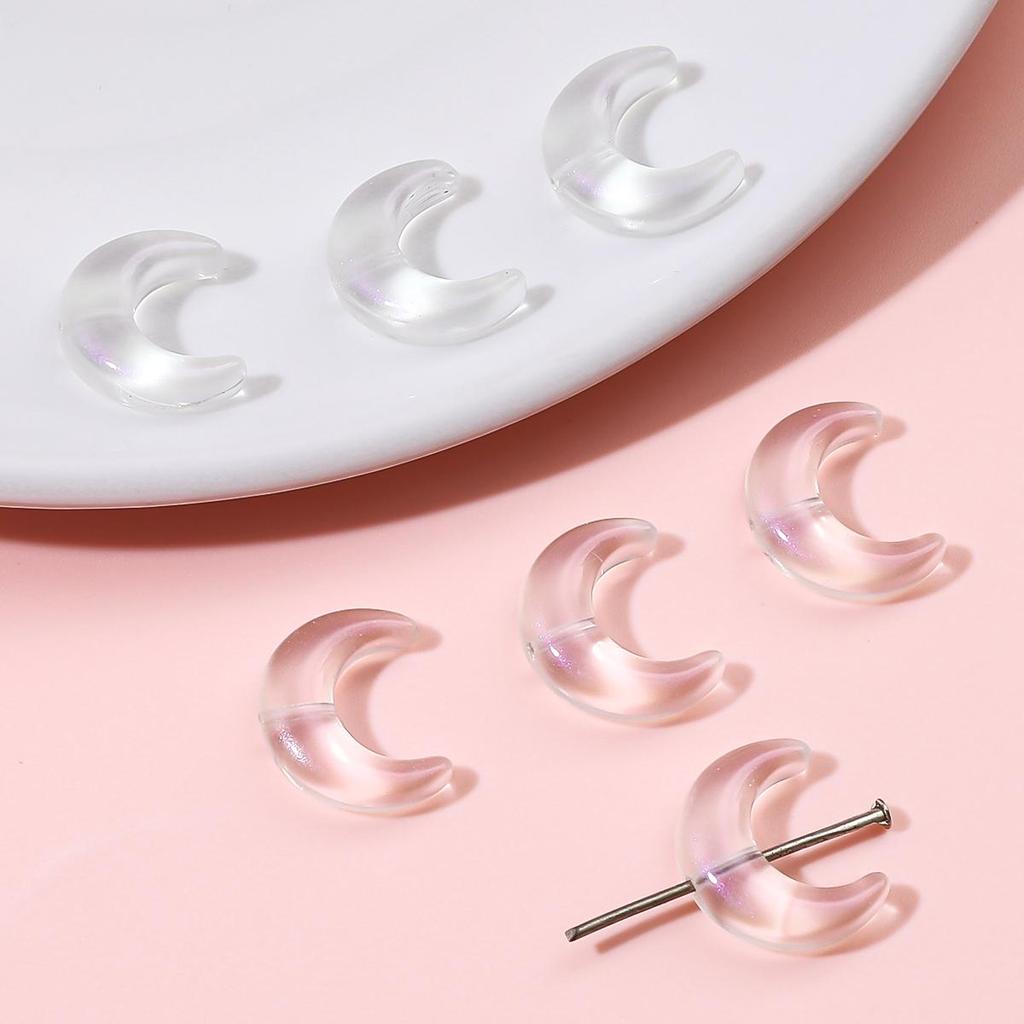 Разноцветные стеклянные бусины в форме полумесяца 15х12мм 10шт. Для изготовления украшений DIY Браслет Ожерелье