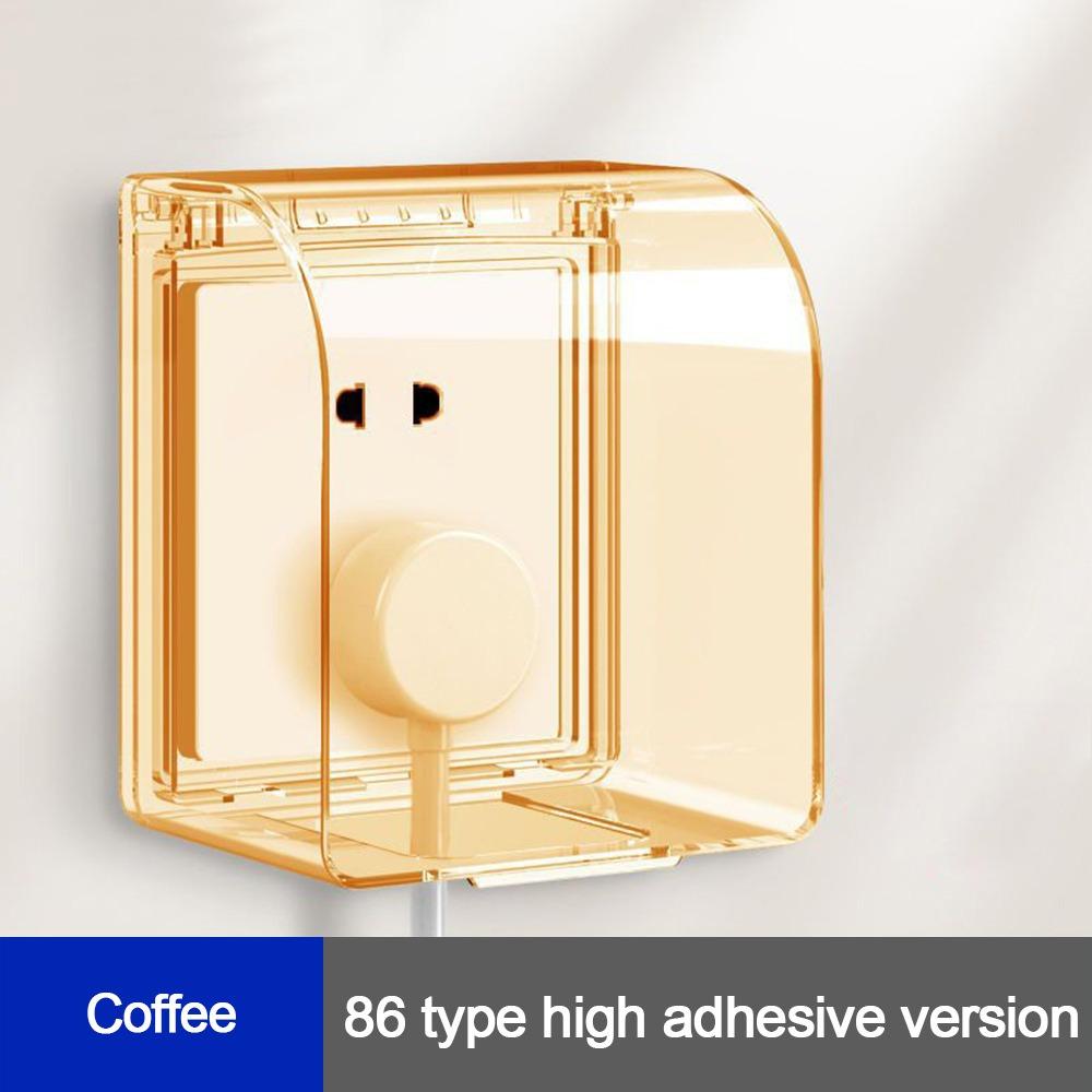 Wall-mounted Switch Protective Cover Plastic Self-Adhesive Enlarged Protection 86 Type Splash-Proof Box Wall