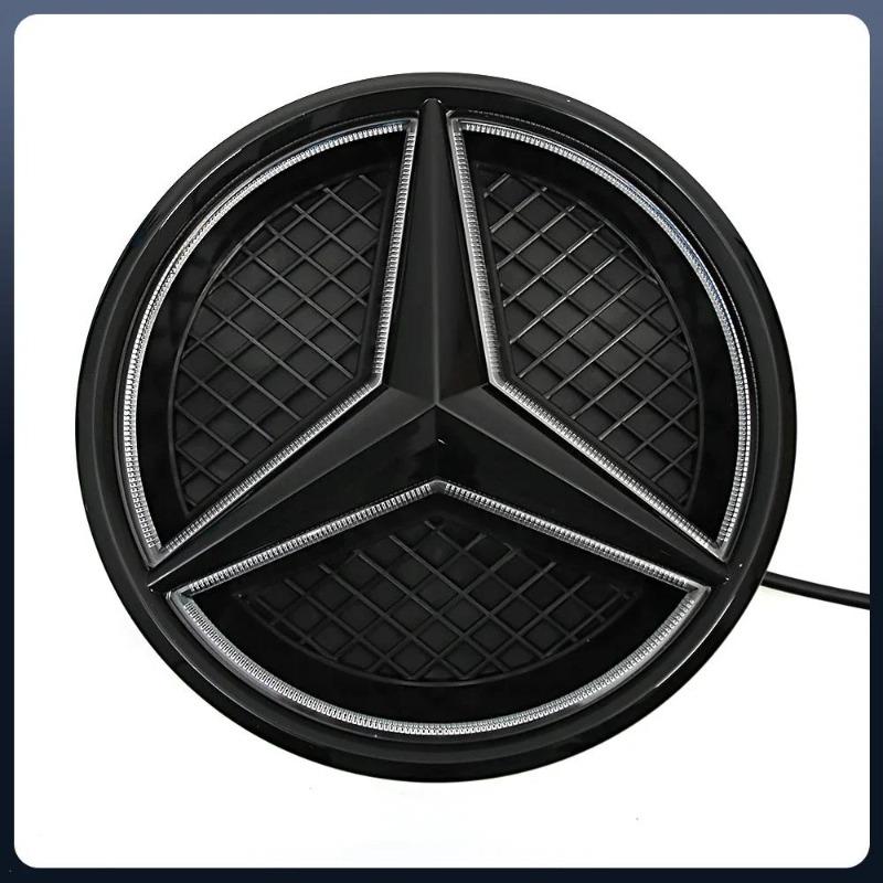 Для Mercedes Benz W176 W246 W205 W212 W207 W217 W251 W166 Серебристо-Черная Эмблема Передняя Решетка Подсвечиваемый Логотип Звезда Значок
