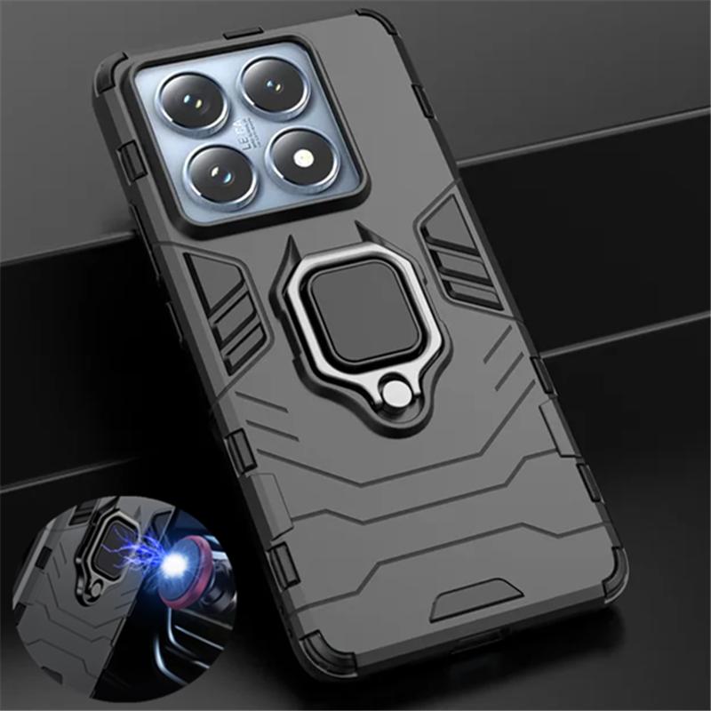 For Xiaomi 14T Pro 5G Case Shockproof Armor Magnetic Holder Ring Cover For Mi 14T Pro 14TPro Mi14T Xiaomi14T T14 Pro Cases