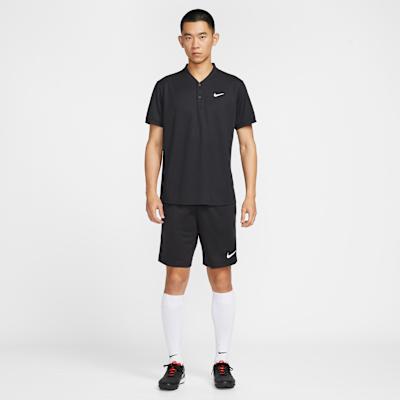 Men's Nike Dri Fit Tennis Tops Men's Black V Neck Moderate