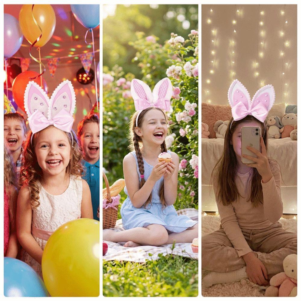 Long Ears Bunny Ear Headband Plush Rabbit Ear Hair Hoop Bunny Head Wear Birthday Party