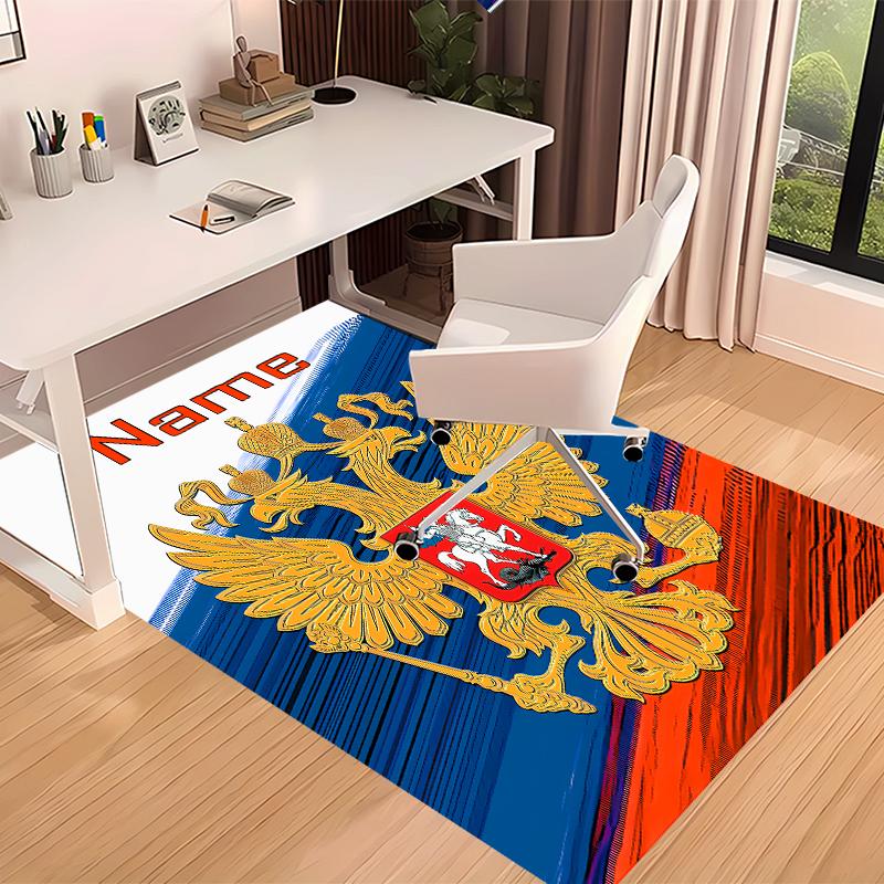 Custom personalization Coat of arms of Russia Print Area Rug - Soft, Washable Non-Slip Indoor Mat,Living Room,Home&Office Decorative Rug
