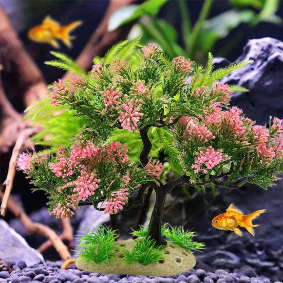 Моделирование водных растений, зеленое растение, аквариум, ландшафтный дизайн, пластиковое искусственное дерево, украшения для аквариума, аксессуары для аквариума