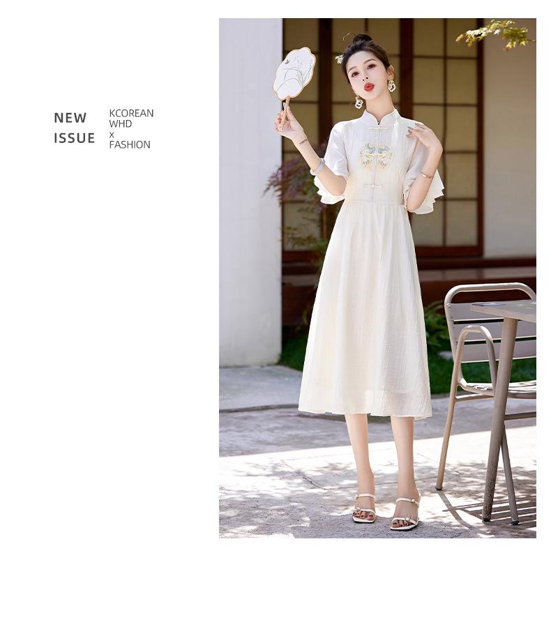 2024 Summer Women's Chinese Embroidery Cheongsam Dress AH2457